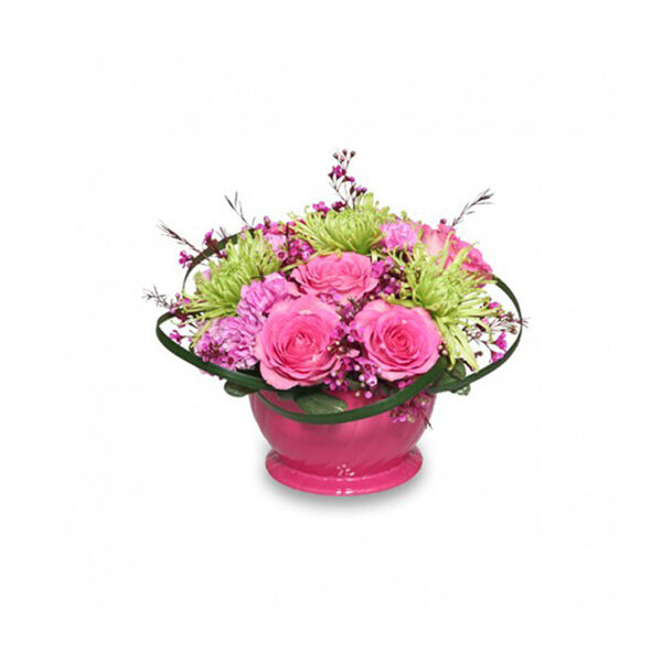 One Sided Basket of Beautiful Assorted Flowers